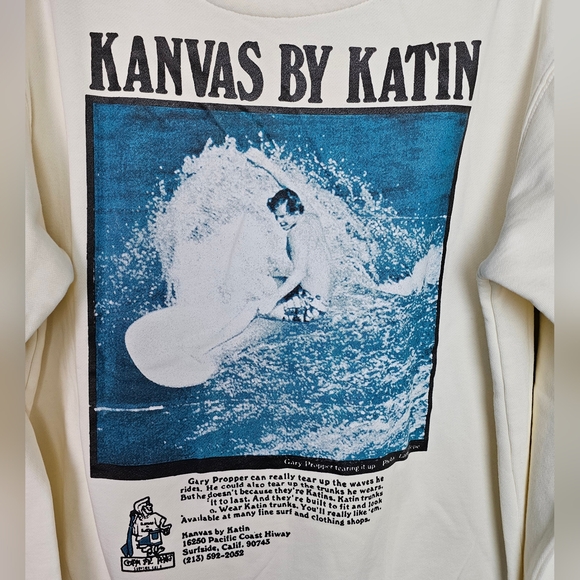 Katin UO Exclusive Mens Kanvas Hoodie Sweatshirt LARGE Ivory - Picture 4 of 8